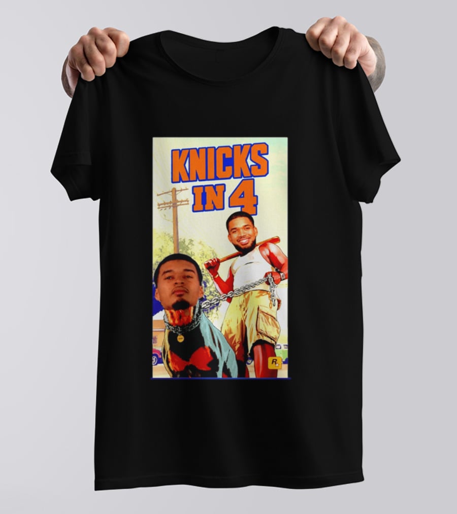 New York Knicks Knicks In 4 GTA V Meme San Antonio Spurs T-Shirt
