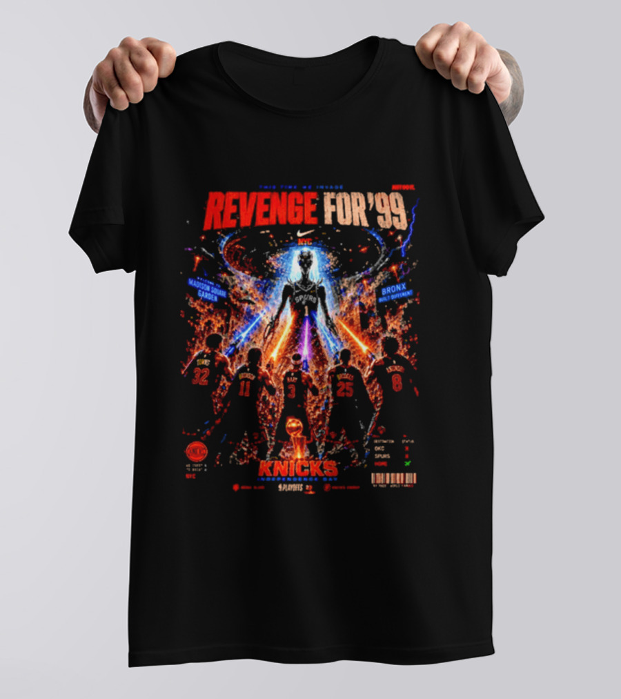 Revenge For '99 New York Knicks Madison Square Garden Bronx Basketball Legends T-Shirt