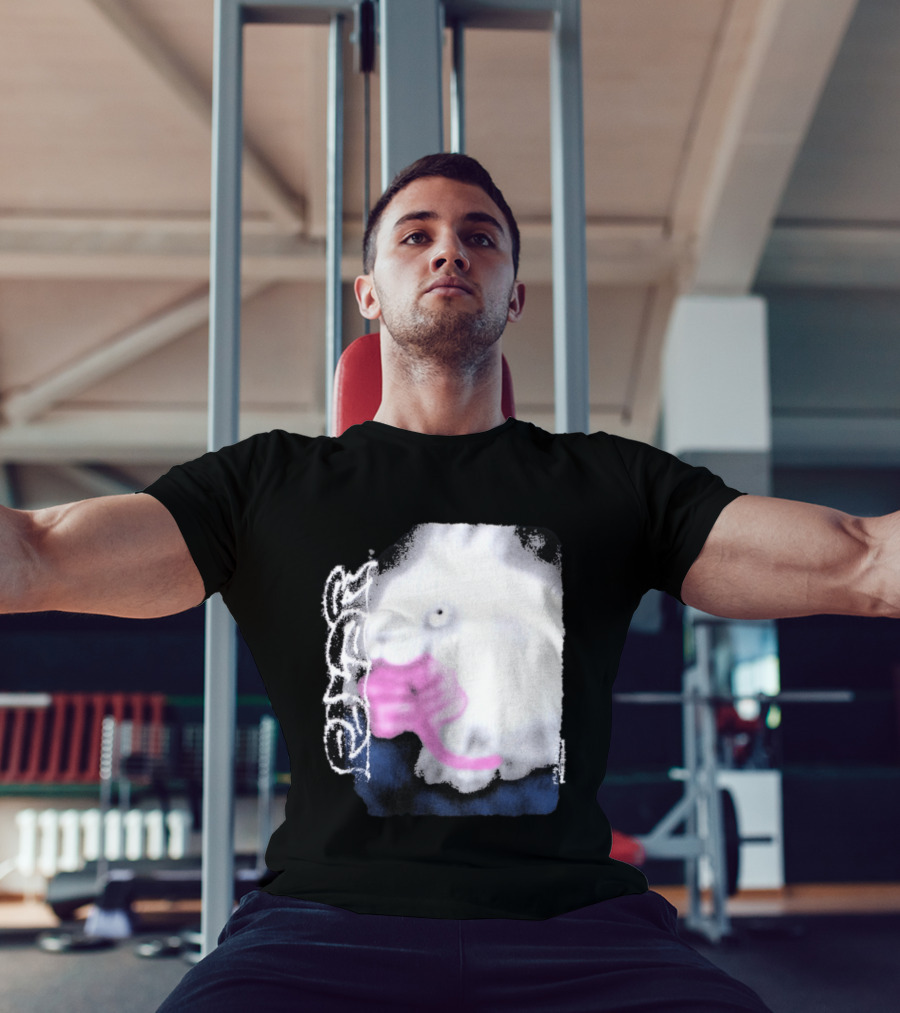 Flatspot Polar Rabbit With Pink Ribbon T-Shirt