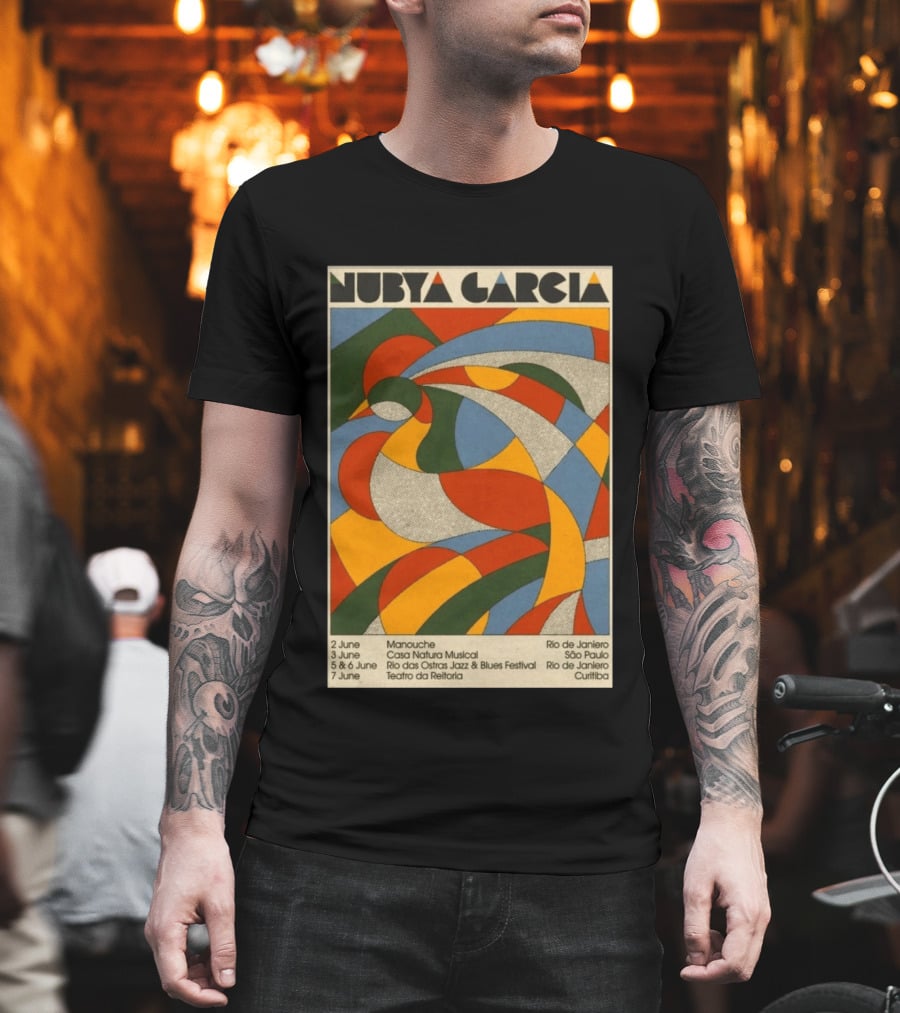 Nubya Garcia 2026 Brazil Tour Manouche Jazz Blues Festival Rio São Paulo Curitiba T-Shirt