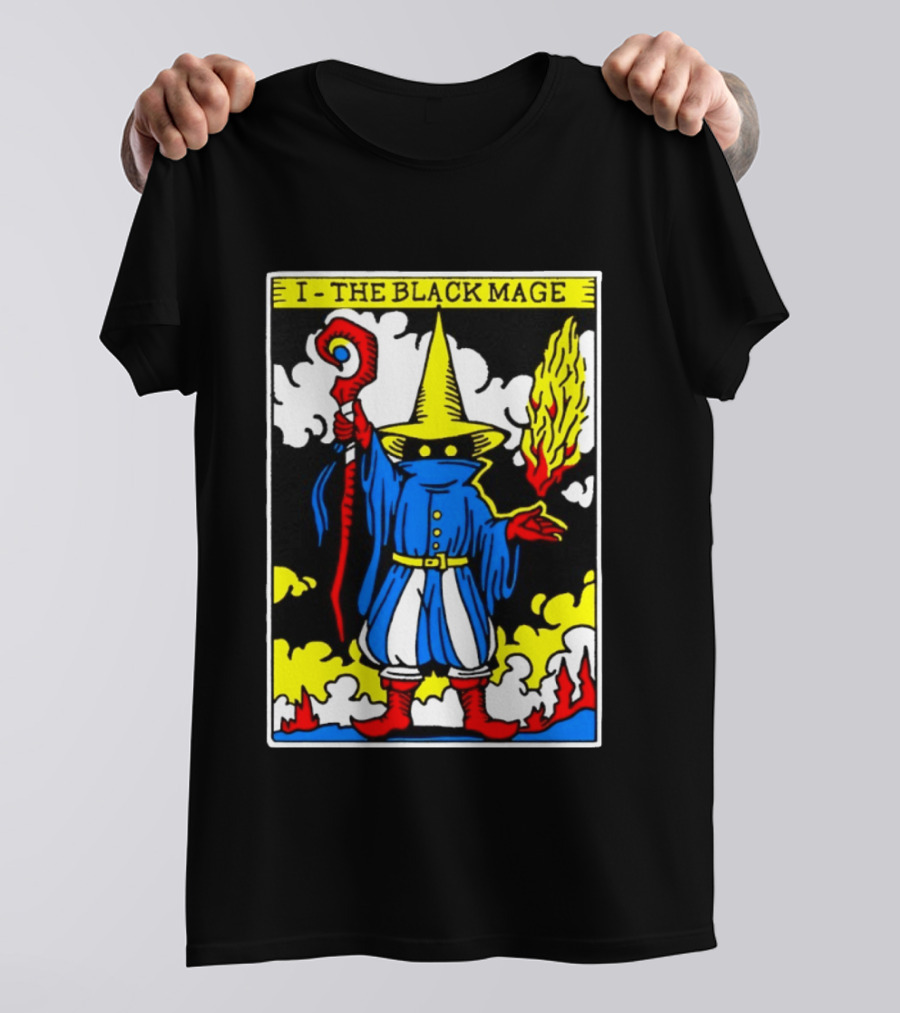 I The Black Mage Tarot Card Retro Fantasy T-Shirt