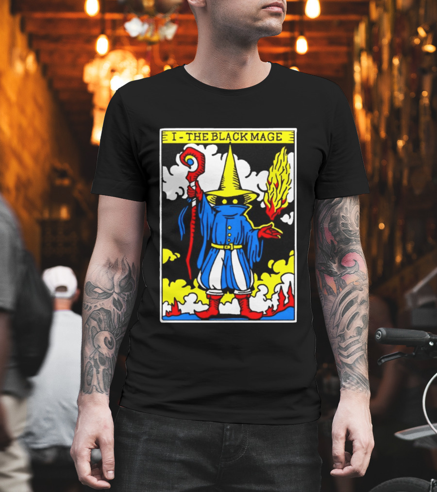 I The Black Mage Tarot Card Retro Fantasy T-Shirt