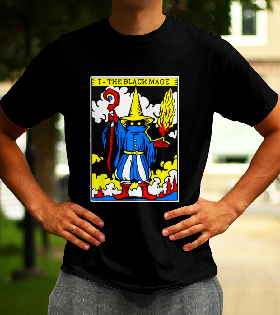 I The Black Mage Tarot Card Retro Fantasy T-Shirt