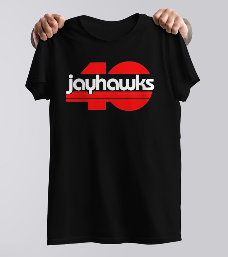 Jayhawks 40th Anniversary Red And White T-Shirt