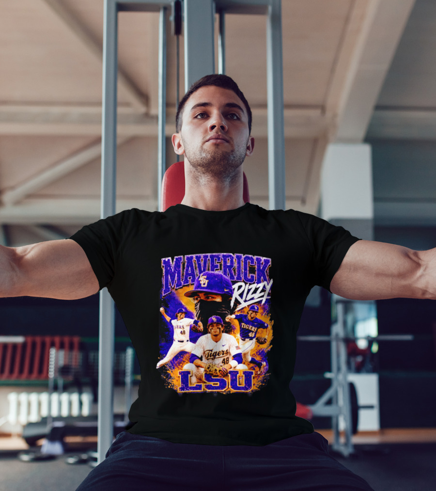 LSU Tigers Maverick Rizy Baseball Player Number 48 T-Shirt