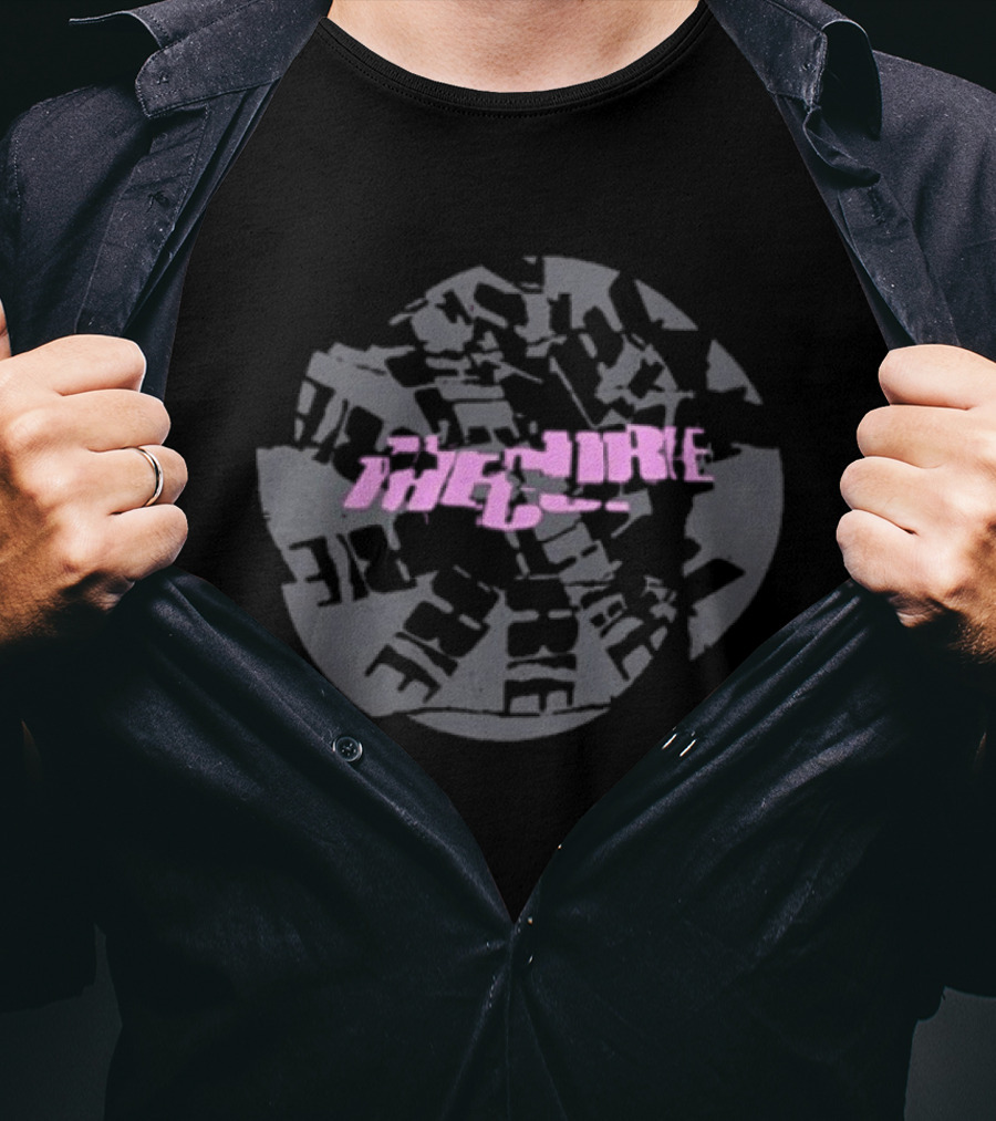 The Cure Festival Summer Dateback World Map Pink T-Shirt