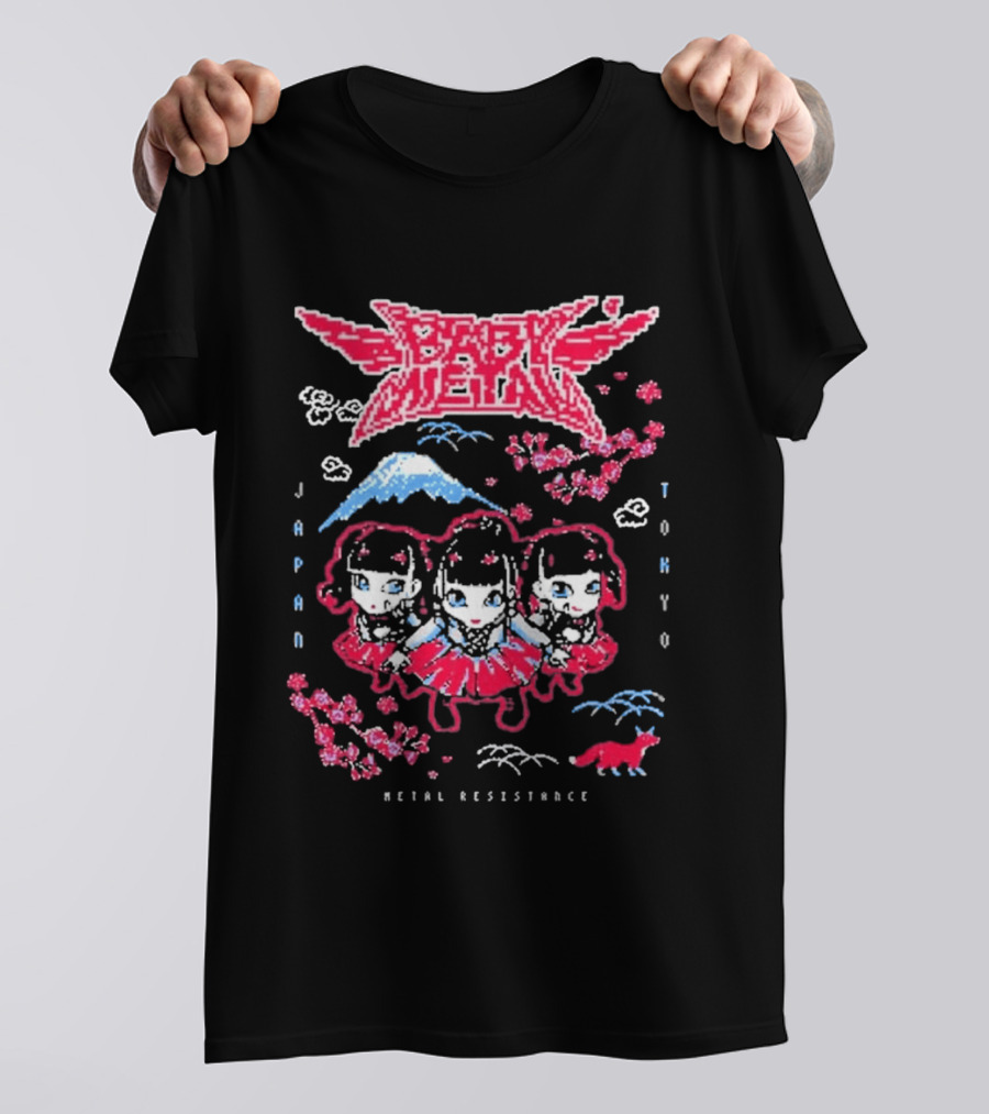 Babymetal Tokyo Japan Metal Resistance Pixel T-Shirt