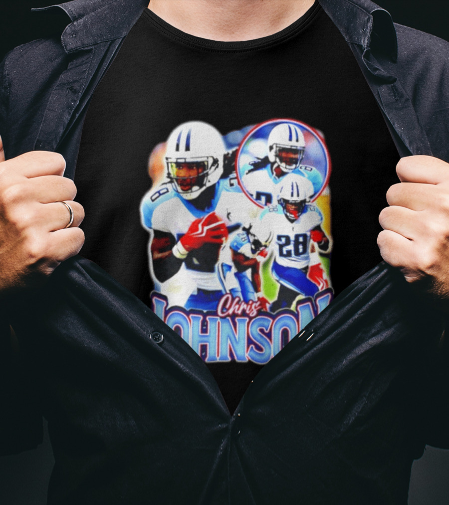 Chris Johnson Tennessee Titans 28 Vintage Style Retro Bootleg T-Shirt