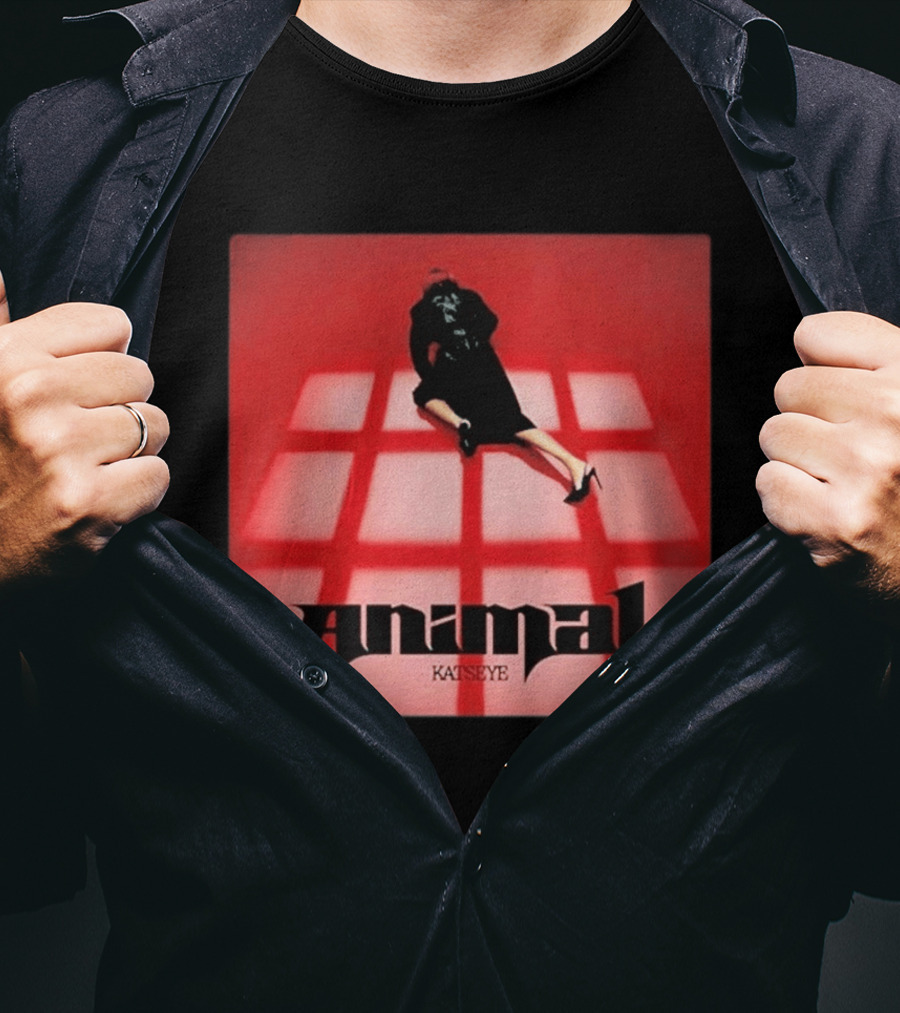 Katseye Animal Red Grid Aesthetic T-Shirt