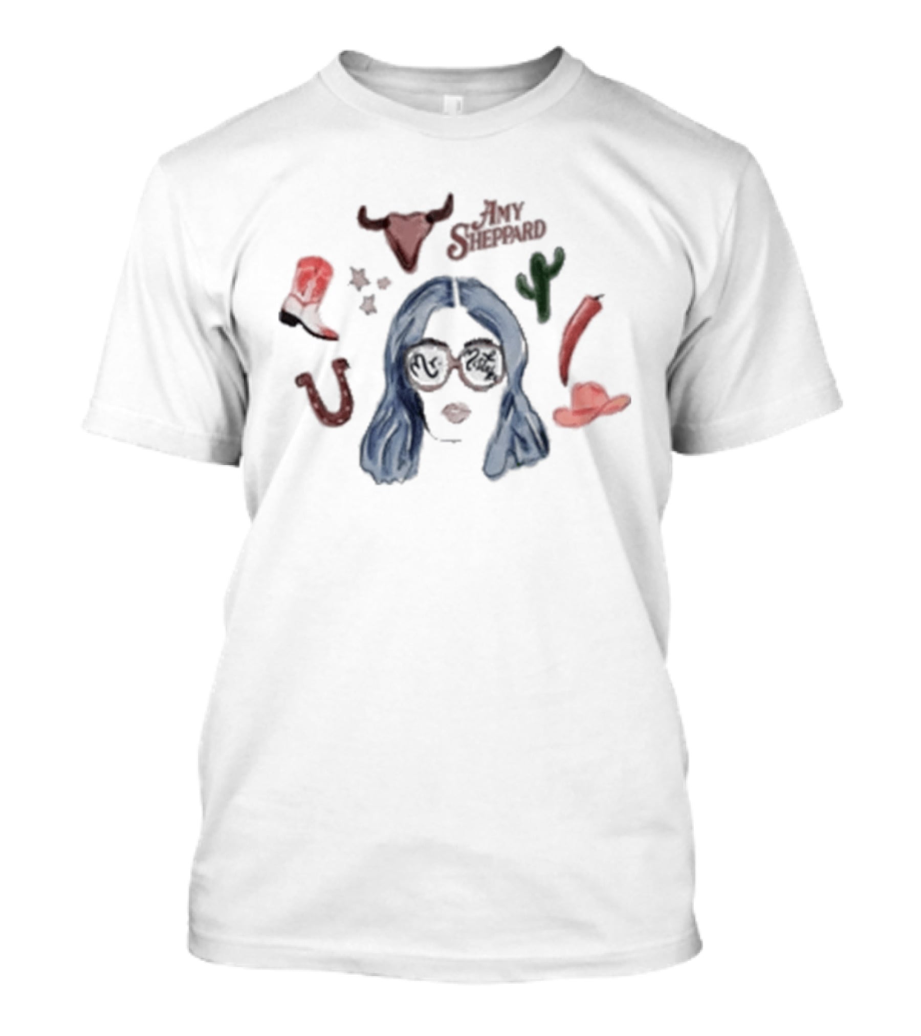 Amy Sheppard Mr. Mistake Western Cowgirl Elements Sunglasses Cactus Boots Hat T-Shirt