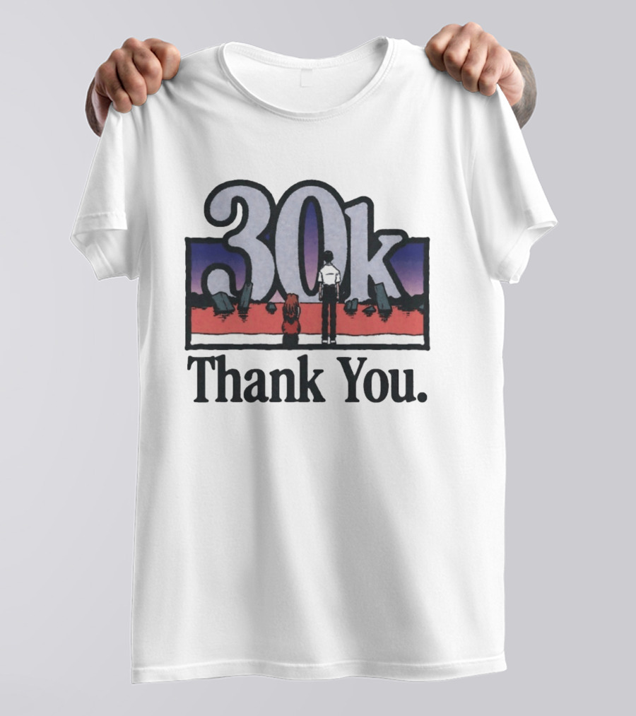 30k Thank You Asuka Langley Soryu Ikari Shinji Neon Genesis Evangelion T-Shirt