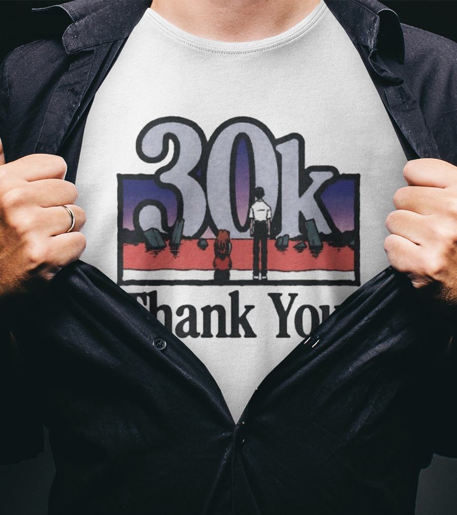 30k Thank You Asuka Langley Soryu Ikari Shinji Neon Genesis Evangelion T-Shirt