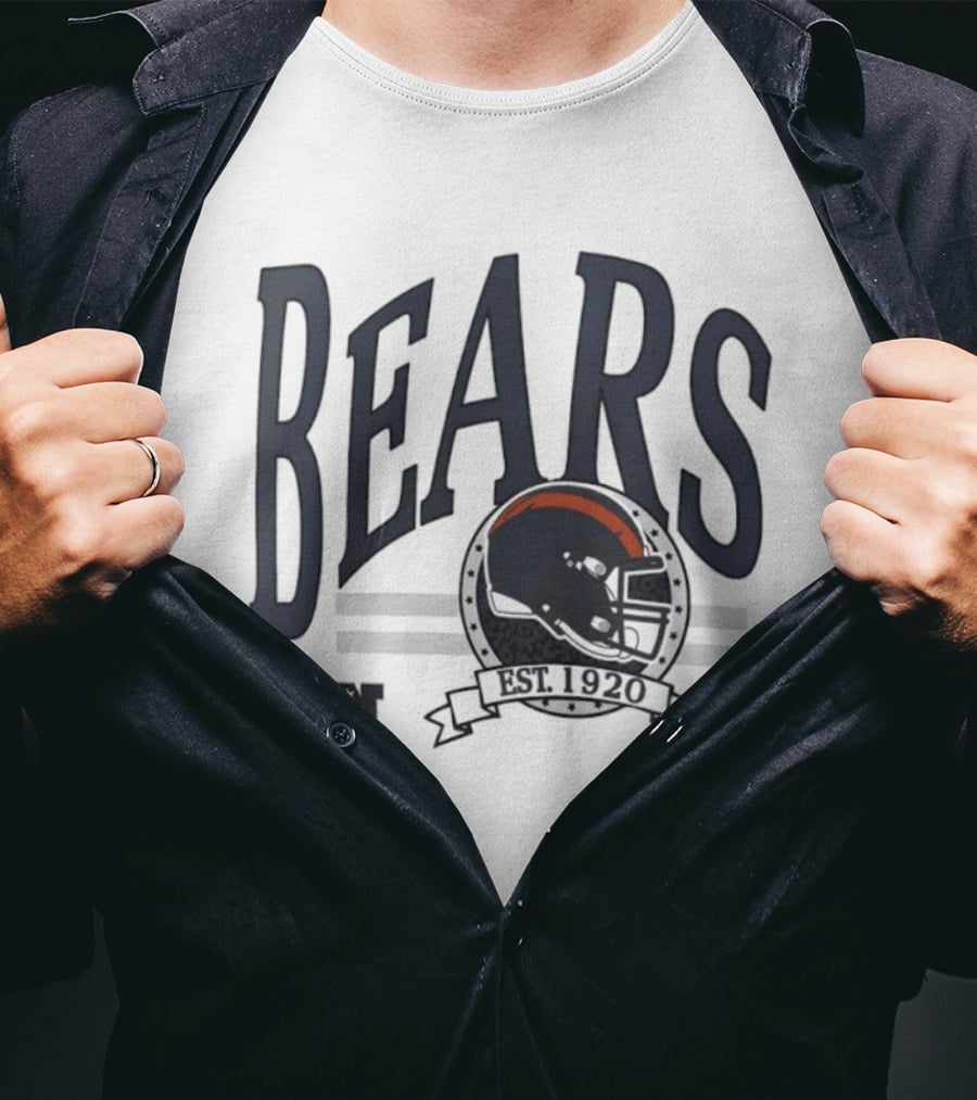 Bears Est 1920 Chicago Helmet Football NFL NFC T-Shirt