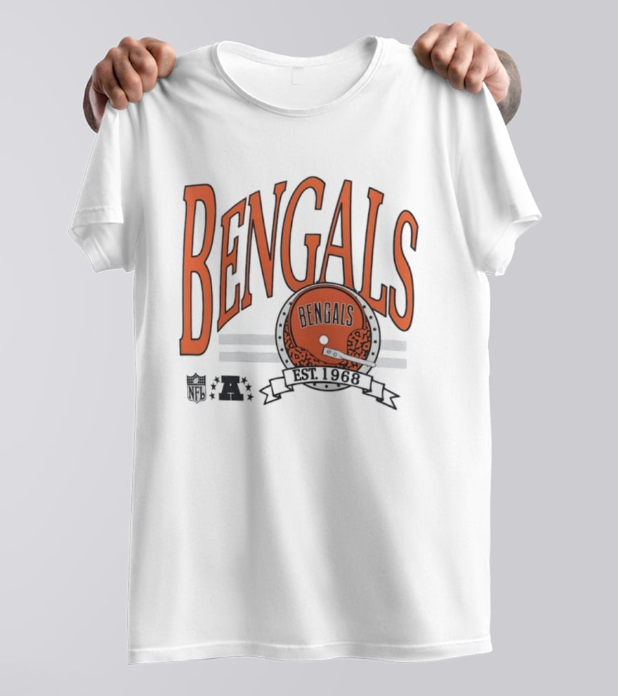 Bengals Est 1968 Helmet Vintage Football Cincinnati T-Shirt