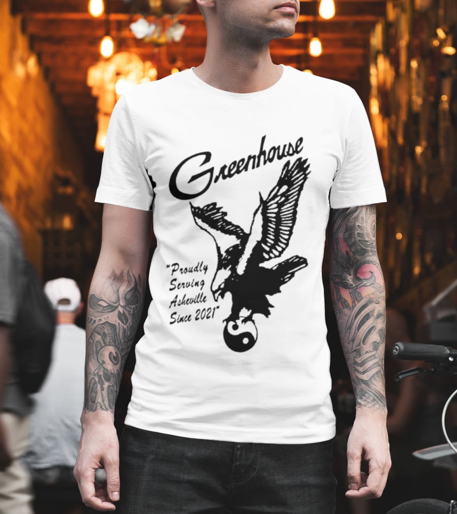Greenhouse Proudly Serving Asheville Since 2021 Eagle Motif T-Shirt