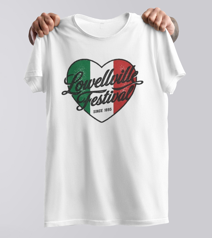 Lowellville Festival Heart Italian Colors Since 1895 T-Shirt