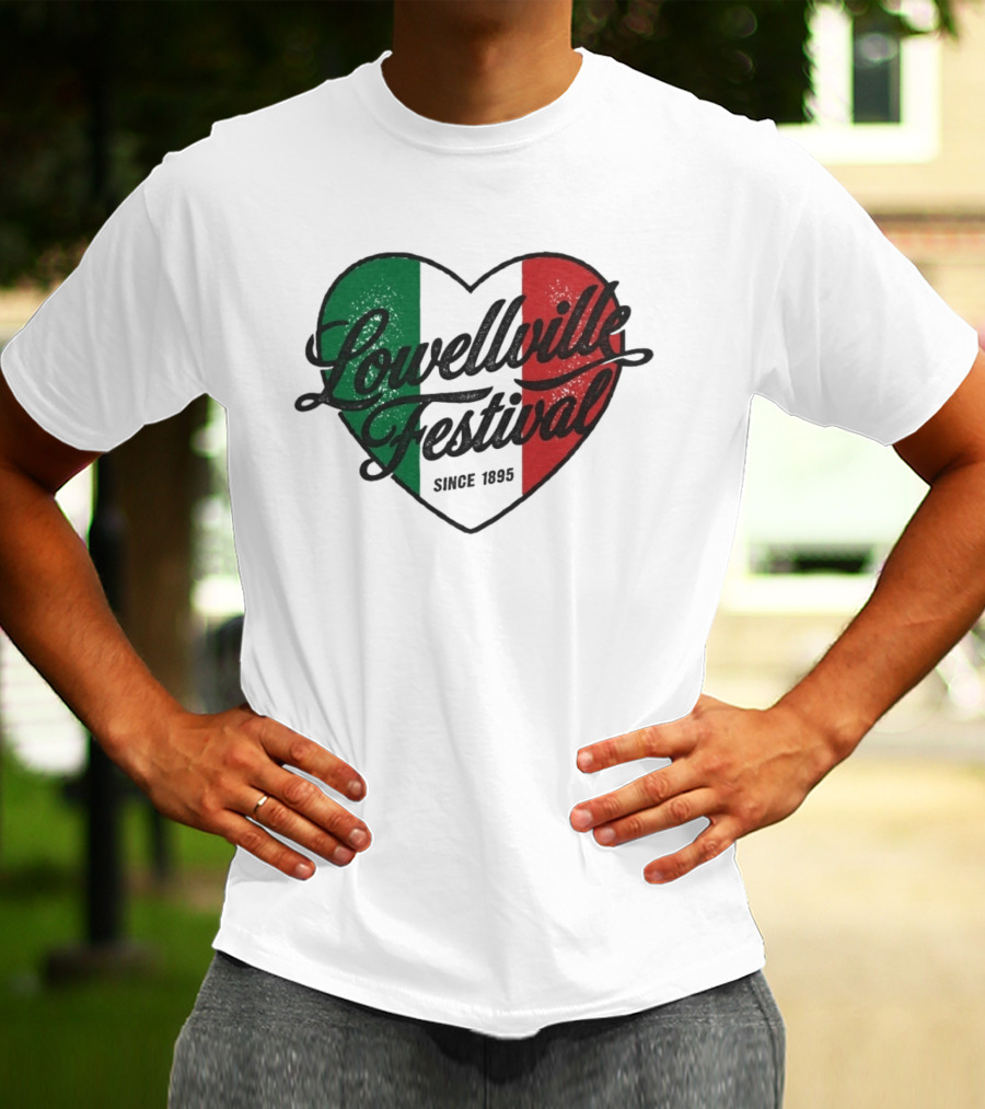 Lowellville Festival Heart Italian Colors Since 1895 T-Shirt