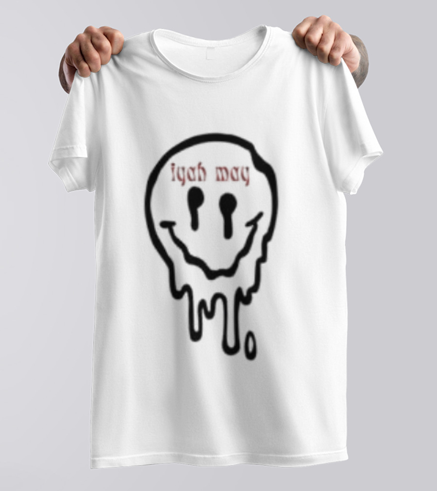 Lyah May Store Puppet Strings Oversized Melting Smiley Face T-Shirt