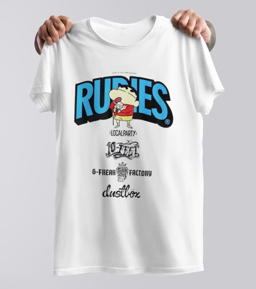 Rudies Crayon Shinchan Local Party B Freak Factory Duettrax Collaboration T-Shirt