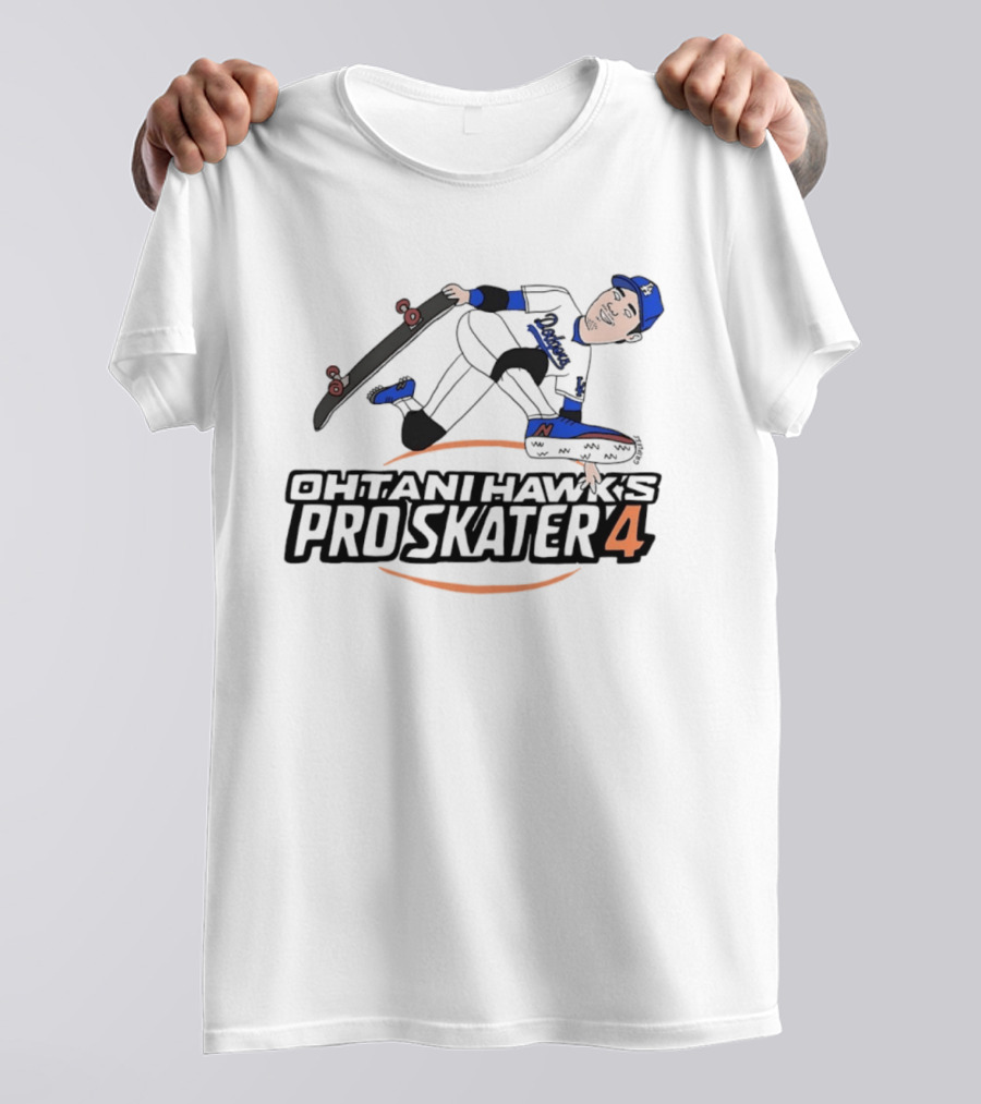 Shohei Ohtani Hawk's Pro Skater 4 Los Angeles Dodgers T-Shirt