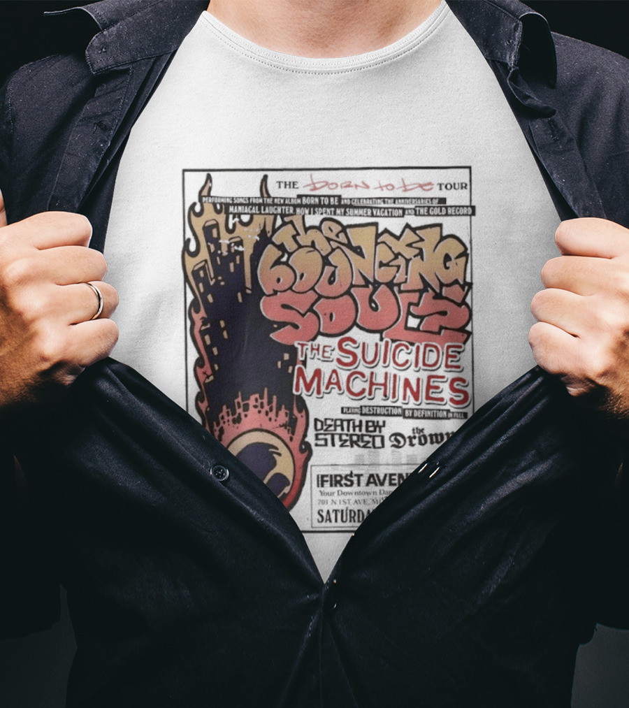 The Bouncing Souls The Suicide Machines Death By Stereo The Drowns First Avenue Tour Minneapolis 13 July 2019 T-Shirt
