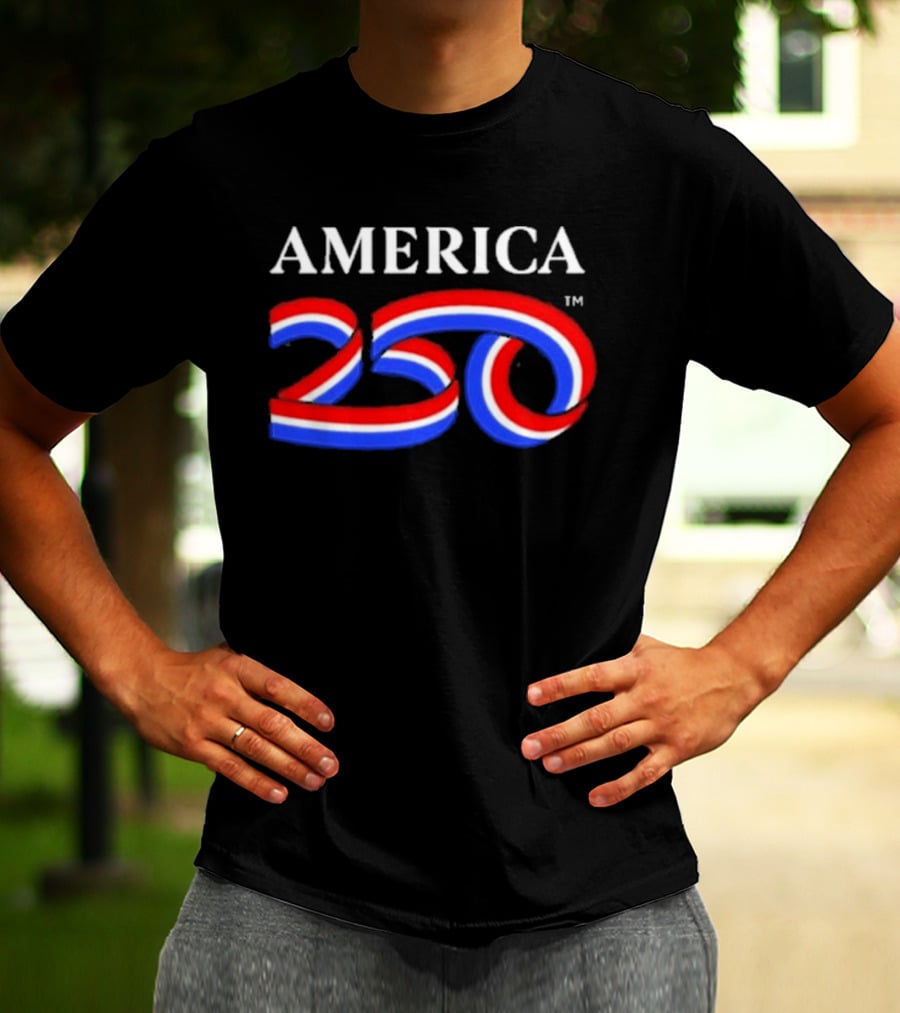 AMERICA 250 Red White Blue USA Anniversary T-Shirt