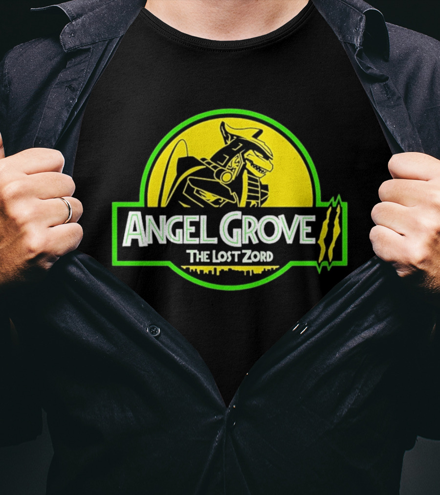 Angel Grove The Lost Zord Dinosaur Robot T-Shirt