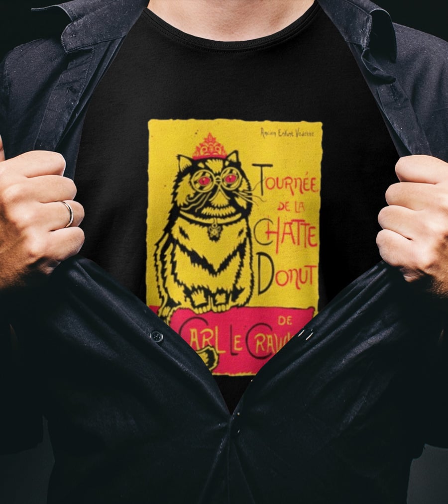 Ancien Enfant Vedette Tournee De La Chatte Donut De Carl Le Crawler Cat T-Shirt