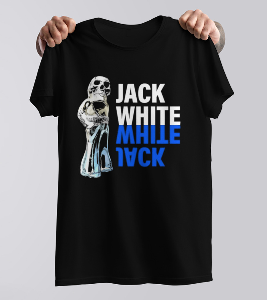 Jack White Rock Musician Skull Reflection T-Shirt