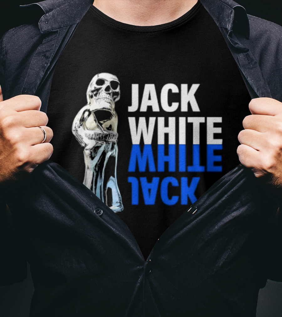 Jack White Rock Musician Skull Reflection T-Shirt