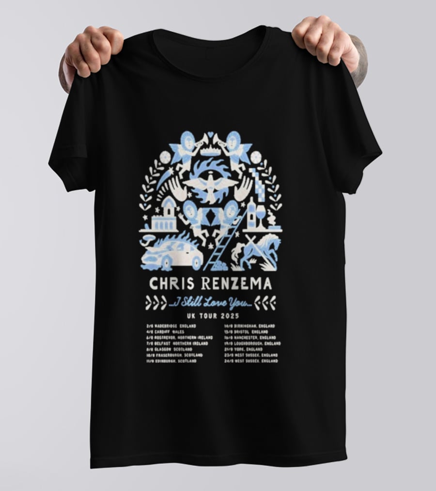 Chris Renzema I Still Love You UK Tour 2025 Concert Dates And Venues T-Shirt