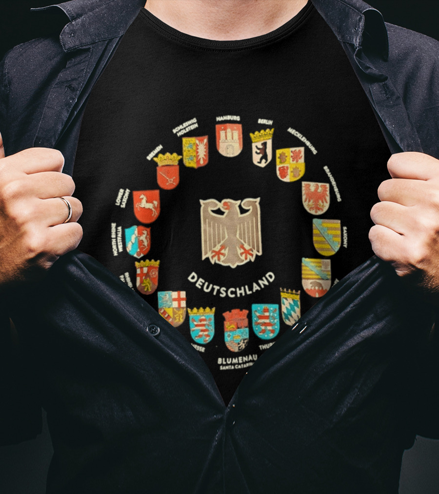 Deutschland Wappen Adler Bundesländer Kreise Bundeswappen T-Shirt