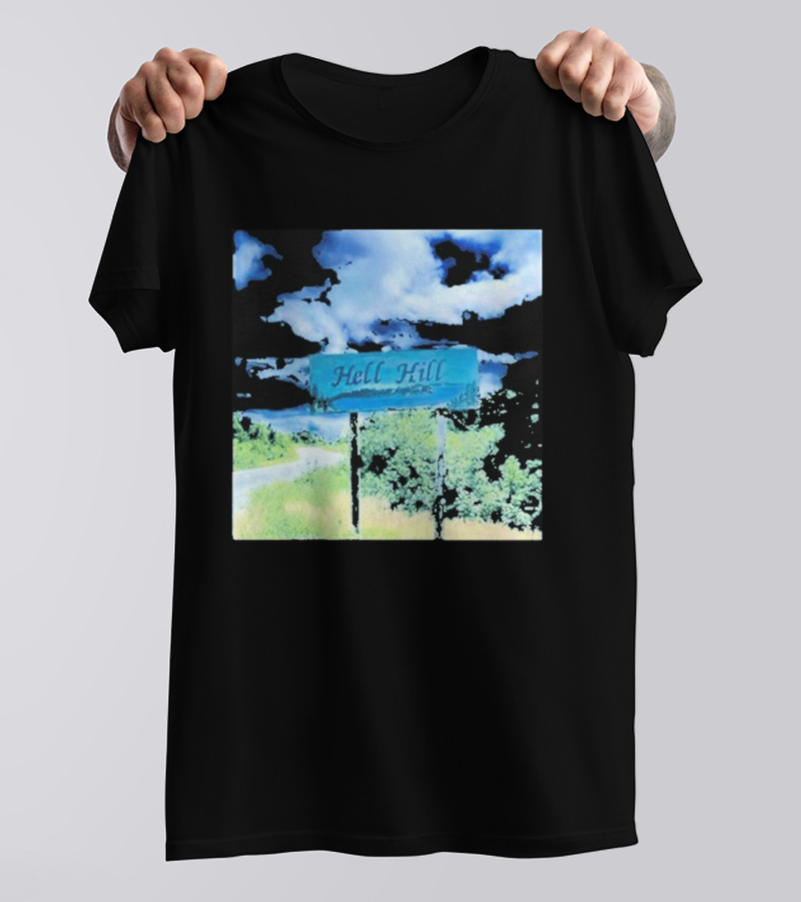Elita Harkov Hell Hill Scenic Road Sign T-Shirt