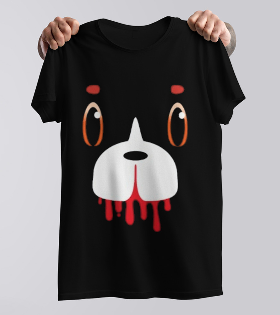 Final Space Mooncake Face Cartoon Character Dripping Red T-Shirt