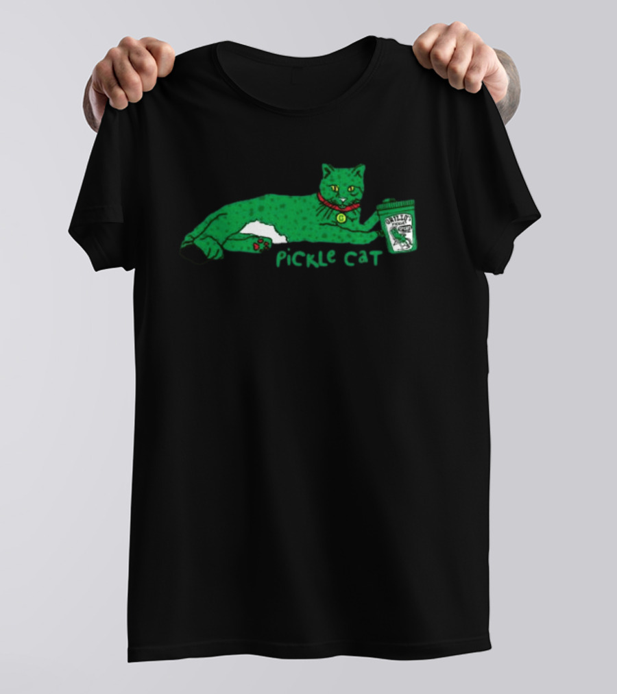 Grillos Pickle Cat With Grillos Pickles Jar T-Shirt