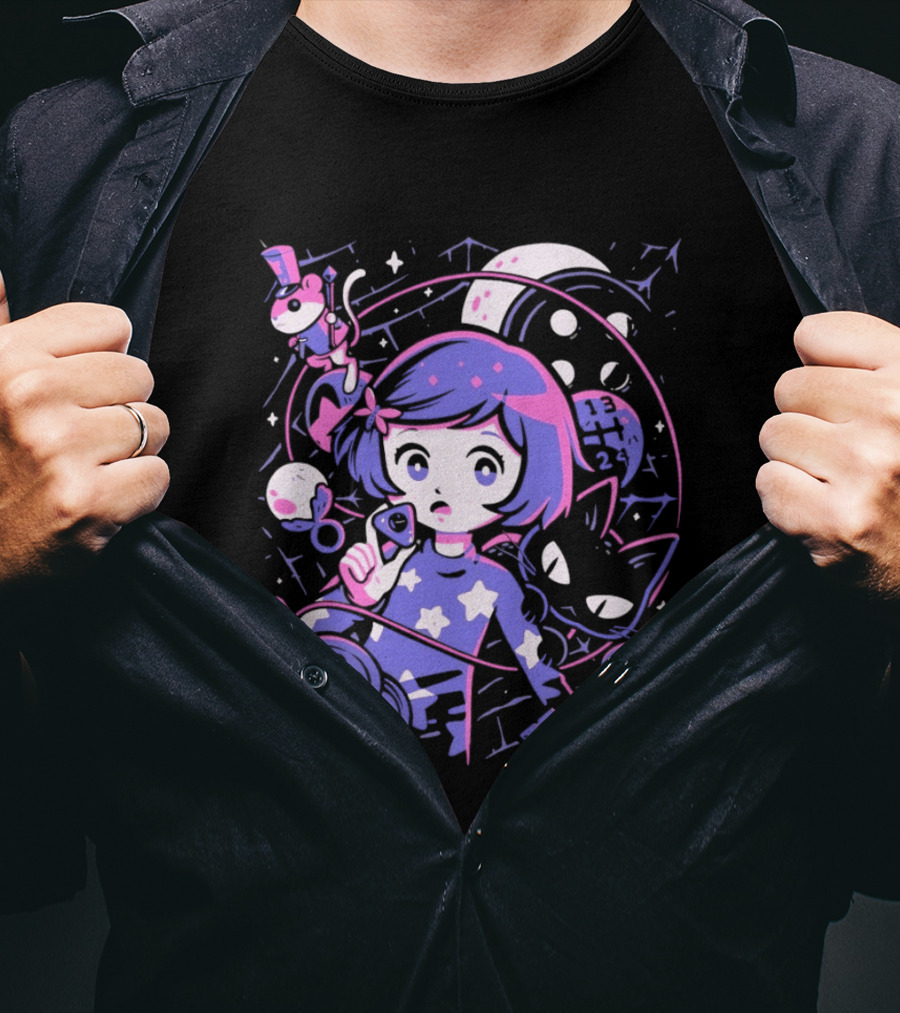 PixelEyeBat Moonlit Adventure Secret Portal Fantasy T-Shirt