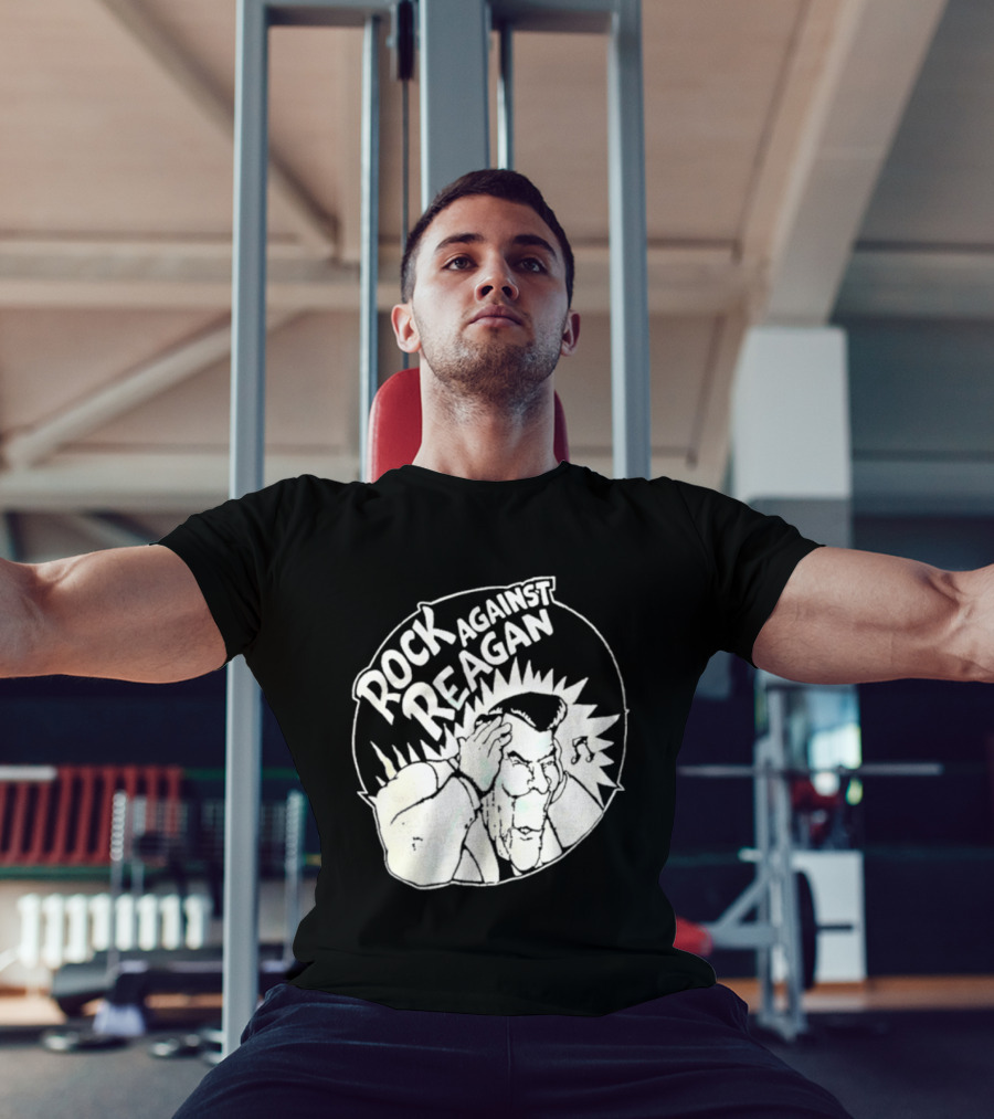 Rock Against Reagan Punk Protest 80s Political Movement T-Shirt