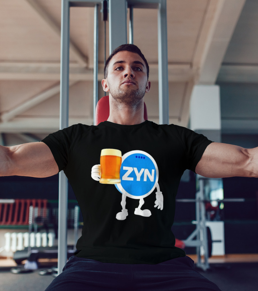ZYN Snus Beer Character Holding T-Shirt