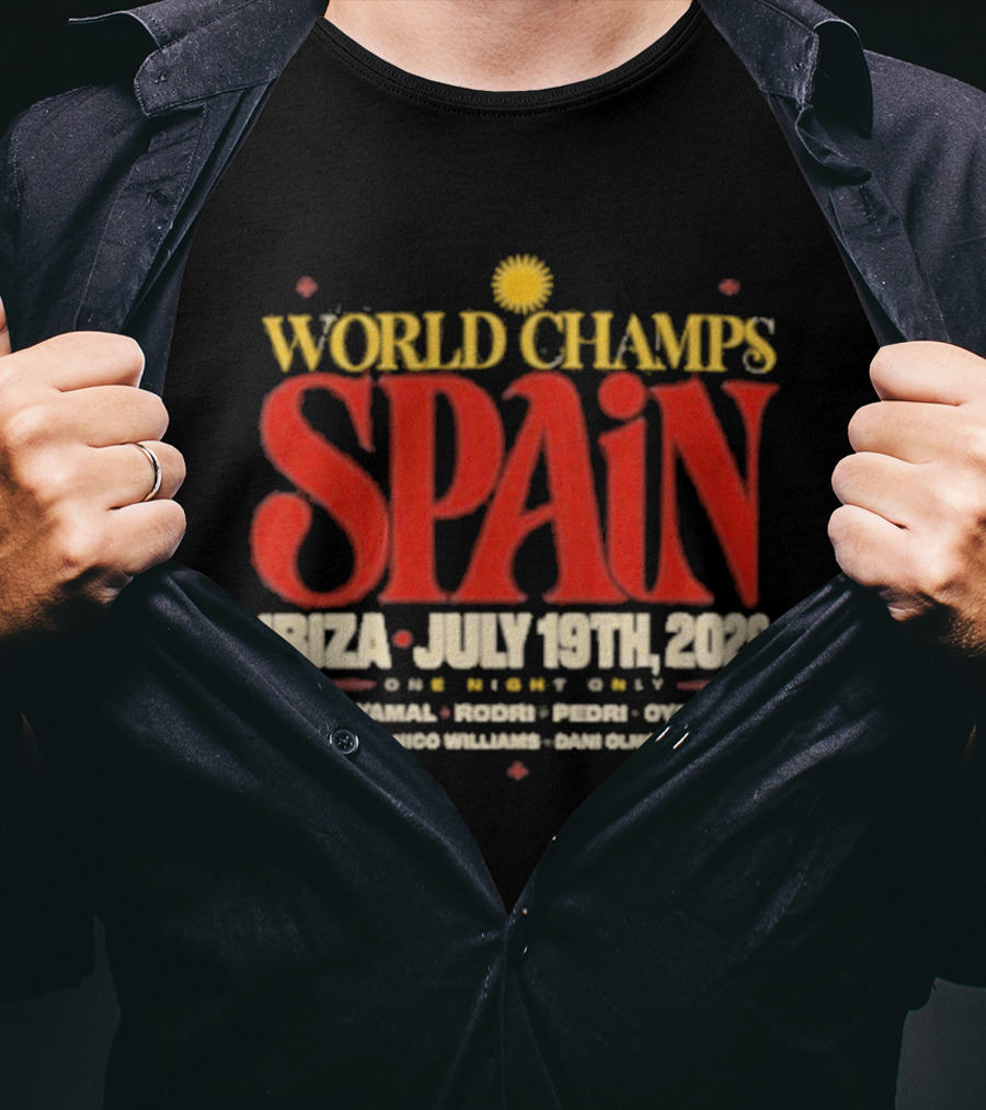 Spain World Champs Ibiza July 19th 2026 One Night Only T-Shirt