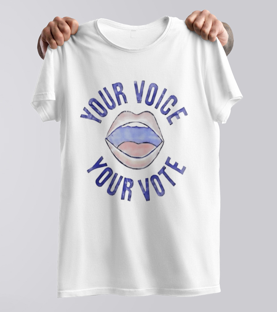 Alana Thompson Your Voice Your Vote Red And Blue Lips T-Shirt