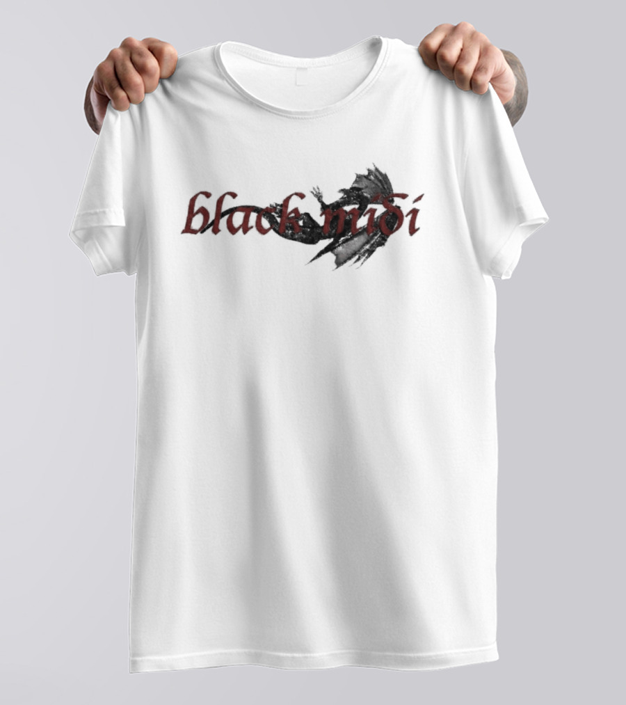 Black Midi Gothic T-Shirt