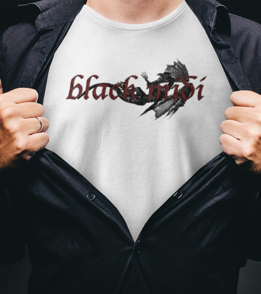 Black Midi Gothic T-Shirt