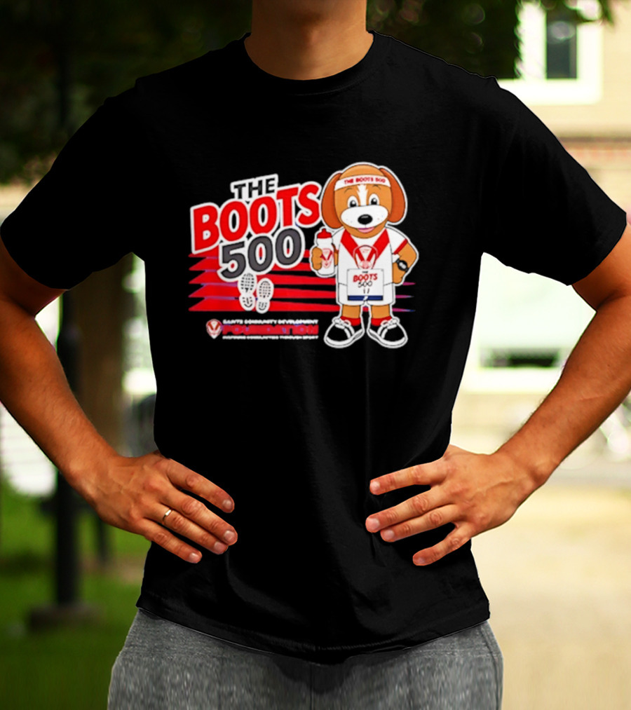 The Boots 500 Saints Community Development Foundation Adventures T-Shirt