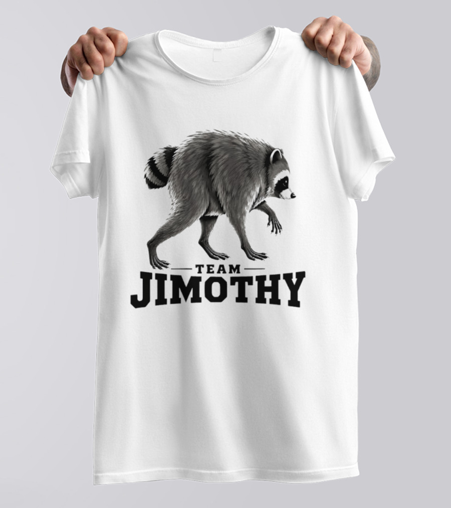 Team Jimothy Raccoon Walking T-Shirt