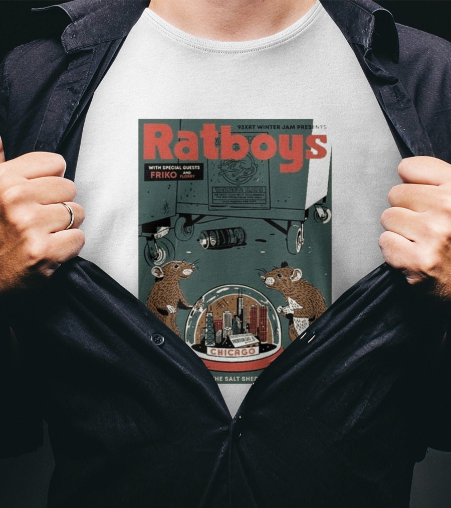 93XRT Winter Jam Ratboys Concert With Friko And Floory At The Salt Shed Chicago December 19 2026 T-Shirt