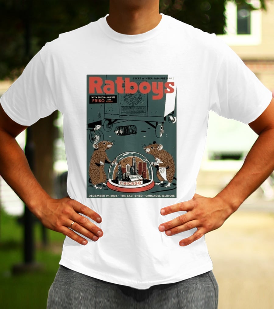 93XRT Winter Jam Ratboys Concert With Friko And Floory At The Salt Shed Chicago December 19 2026 T-Shirt