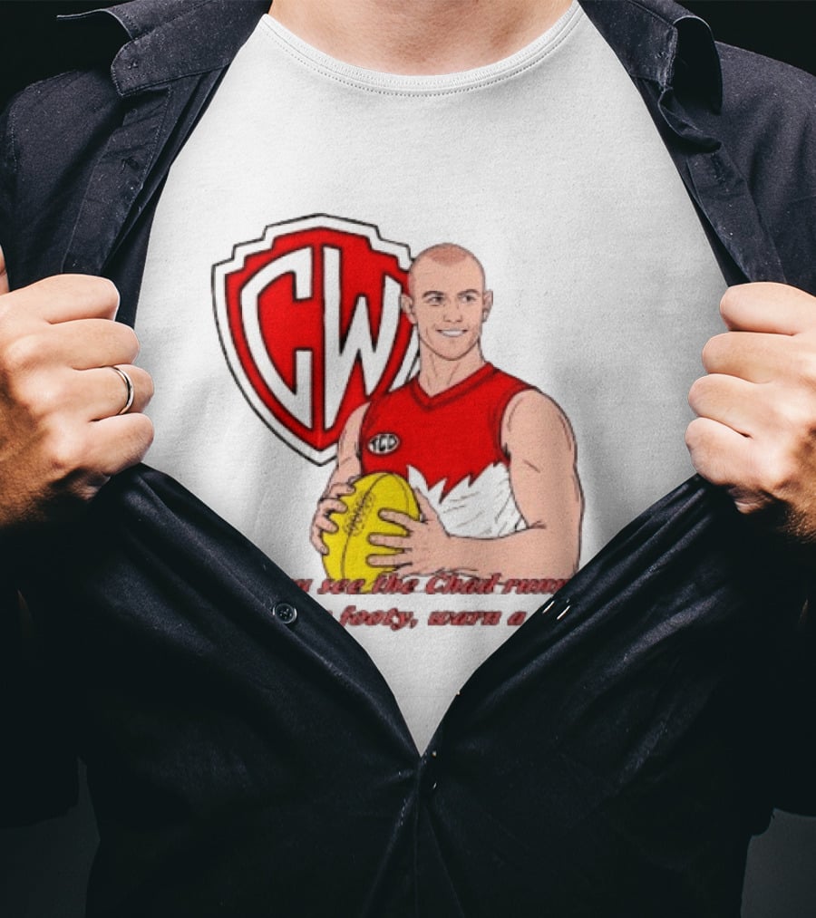 The Chad Running Footy Warn A Brother CW AFL T-Shirt