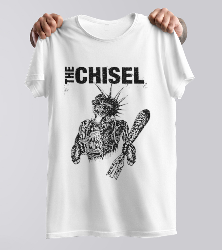 The Chisel Skeleton Statue Liberty Punk T-Shirt
