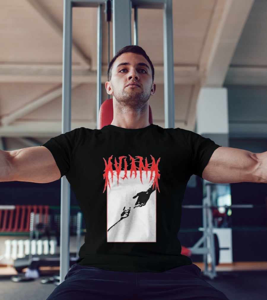 Aviana Death Corporation Hands Graphic Black And Red T-Shirt