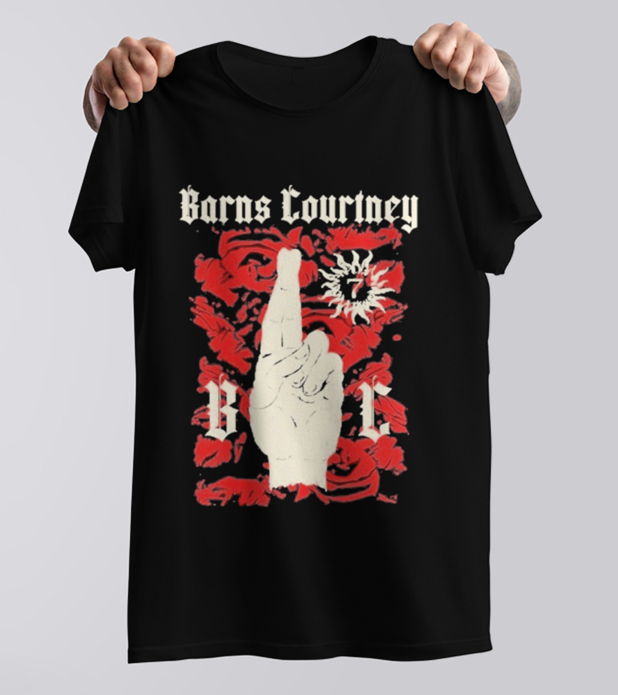 Barns Courtney Icon Roses Crossed Fingers V I C T-Shirt